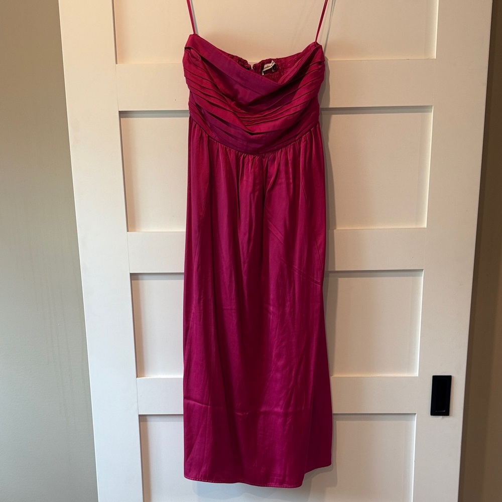 Elegant Pink Strapless Dress